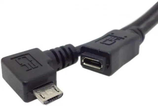 Main image of Aomoproing  Left 90 Degree Angled Micro USB 2.0 Male to Female for Phone Extension Cable 0.5M