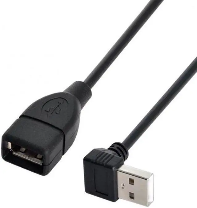 Alt view image 7 of 7 - Aomoproing 90 Degree Down Angled type USB 2.0 A Male to USB A Female Cable 20cm