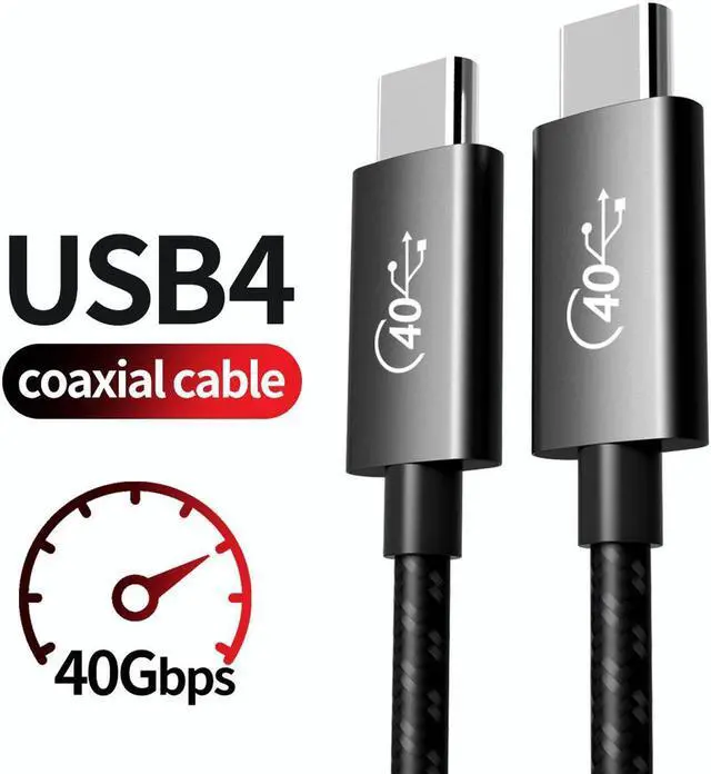 Main image of USB 4 Cable for Thunderbolt 4 Cable, 40Gbps 6.6ft/2M Cable 100W Charging Support 5K@60Hz Video, Compatible with Thunderbolt 4/3, External SSD, USB-C Docking Station, MacBook Pro, External SSD, eGpu