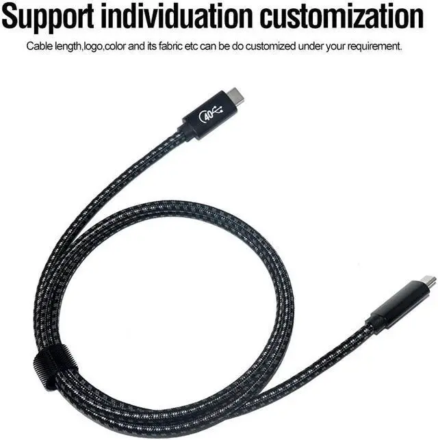 Alt view image 4 of 7 - USB 4 Cable for Thunderbolt 4 Cable, 40Gbps 6.6ft/2M Cable 100W Charging Support 5K@60Hz Video, Compatible with Thunderbolt 4/3, External SSD, USB-C Docking Station, MacBook Pro, External SSD, eGpu