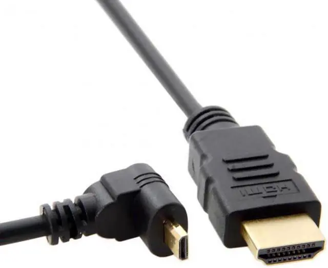 Alt view image 2 of 7 - Aomoproing  Down Angled 90 Degree Micro HDMI to HDMI Male HDTV Cable for Cell PhoneTabletCamera