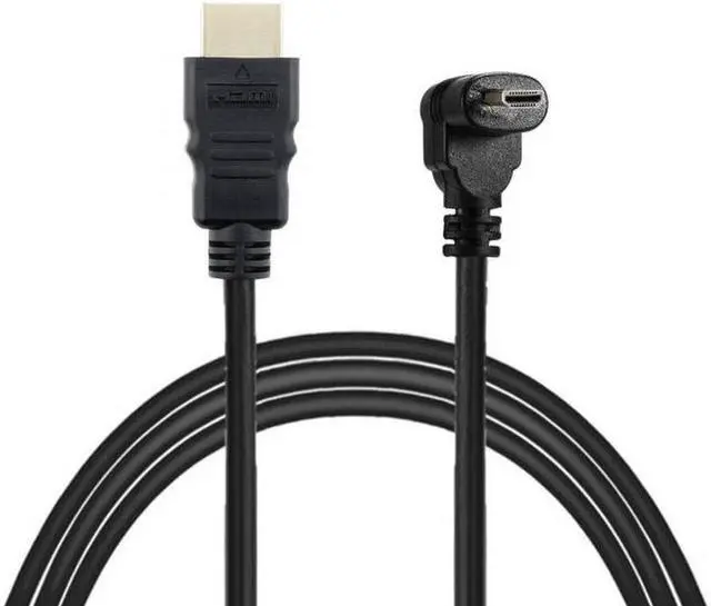 Alt view image 6 of 7 - Aomoproing  Down Angled 90 Degree Micro HDMI to HDMI Male HDTV Cable for Cell PhoneTabletCamera