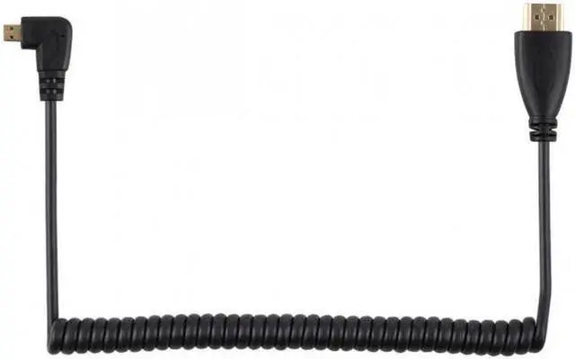 Alt view image 3 of 7 - Aomoproing Stretch Left Angled 90 Degree Micro HDMI to HDMI Male HDTV Cable for Cell PhoneTabletCamera