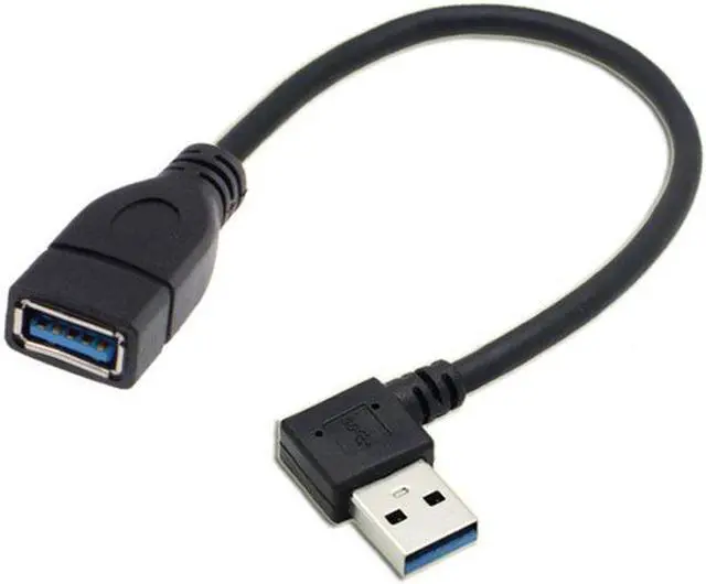Main image of Aomoproing Left Angled USB 3.0 Type-A Male to USB 3.0 Type-A Female Extension Cable 20cm 5Gbps 90 Degree