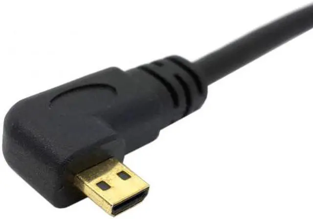 Alt view image 6 of 7 - Aomoproing Left Angled 90 Degree Micro HDMI to HDMI Male HDTV Cable for Cell PhoneTabletCamera