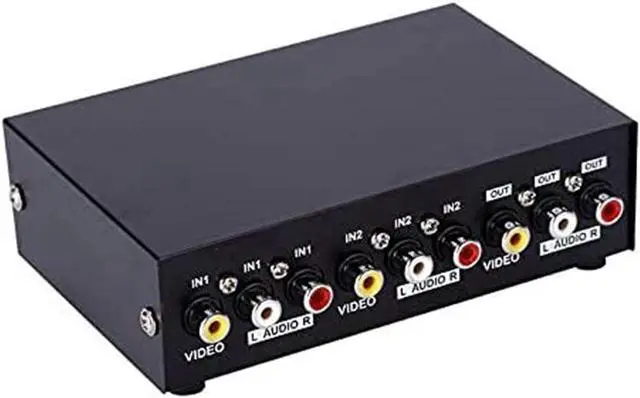 Alt view image 2 of 6 - AV RCA Switch Box, AV Switcher Composite Video L/R Audio Selector Box for DVD STB Game Consoles (2 in 1 out)