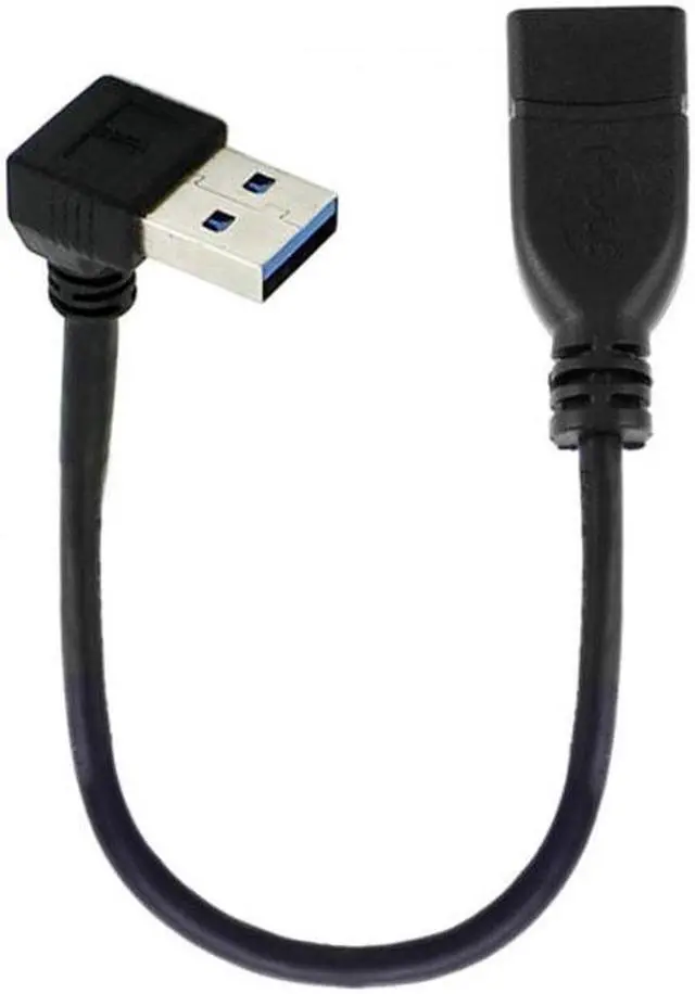Alt view image 3 of 5 - Aomoproing Up Angled USB 3.0 Type-A Male to USB 3.0 Type-A Female Extension Cable 20cm 5Gbps 90 Degree