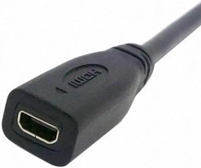 Alt view image 5 of 7 - Aomoproing 20cm Micro HDMI socket Female to HDMI Male adapter Cable for TabletCell Phone