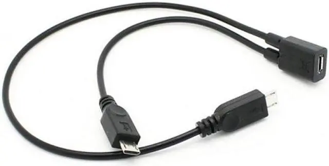 Alt view image 3 of 7 - Aomoproing Micro USB Female to 2 Micro USB Male Splitter extension charge cable for Galaxy S5 i9600 S4 I9500 Note2 N7100 S3 I9300 S2 9100