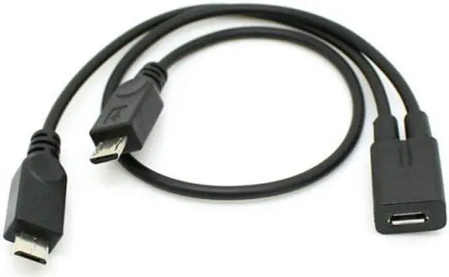 Alt view image 7 of 7 - Aomoproing Micro USB Female to 2 Micro USB Male Splitter extension charge cable for Galaxy S5 i9600 S4 I9500 Note2 N7100 S3 I9300 S2 9100