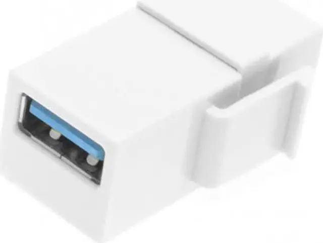 Alt view image 4 of 6 - Aomoproing USB 3.0 A Female to A Female Extension Keystone Jack Coupler Adapter for Wall Plate Panel USB Cable