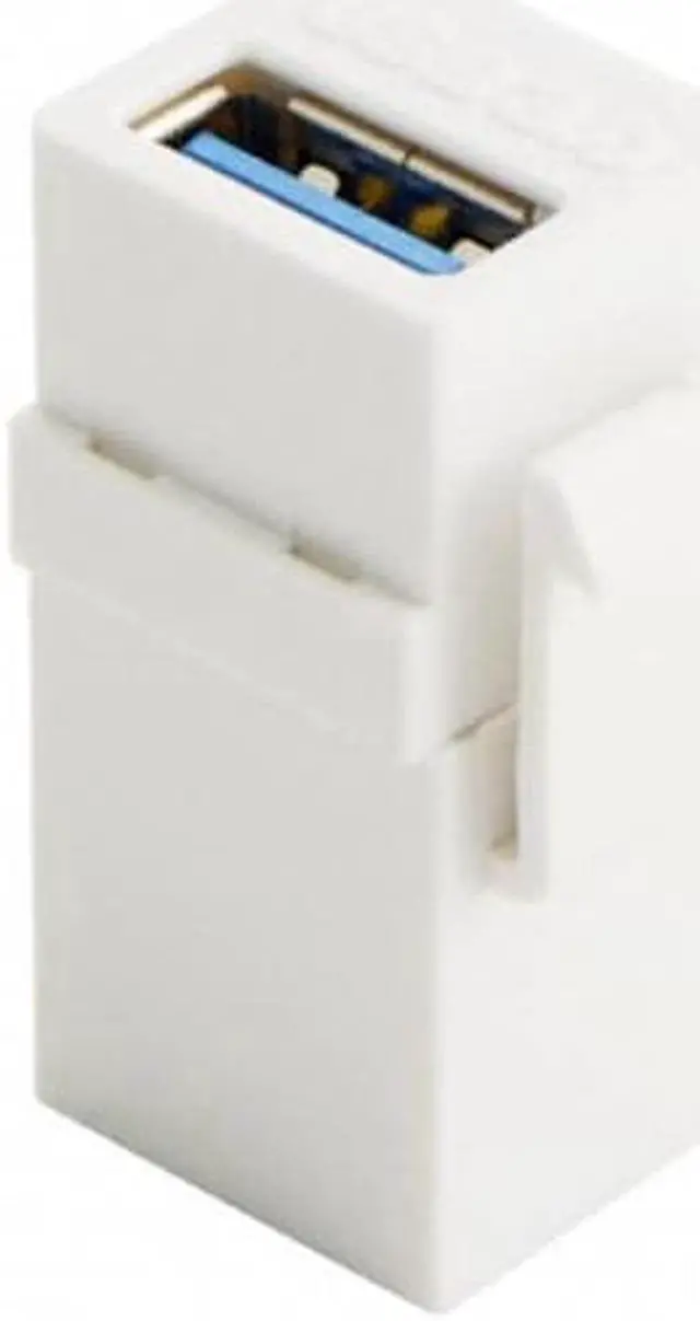 Alt view image 3 of 6 - Aomoproing USB 3.0 A Female to A Female Extension Keystone Jack Coupler Adapter for Wall Plate Panel USB Cable