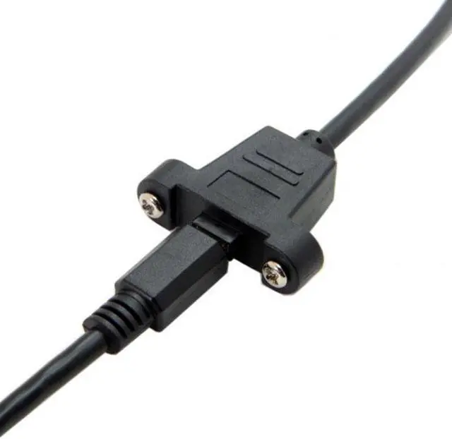 Alt view image 3 of 7 - Aomoproing Micro USB 5Pin Male to Female Extension Panel Mount Type Cable with Screws 50cm