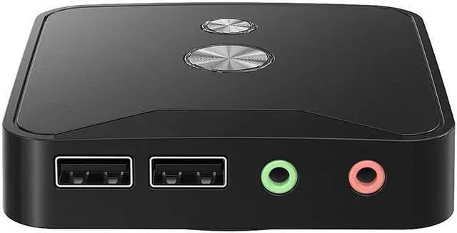 Alt view image 4 of 7 - Desktop Computer Switch Button Extension Cord with Dual USB Audio Desktop Host External On/Off Start / Reset /Audio Button Paste Type Computer Switch