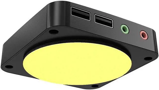 Alt view image 2 of 7 - Desktop Computer Switch Button Extension Cord with Dual USB Audio Desktop Host External On/Off Start / Reset /Audio Button Paste Type Computer Switch