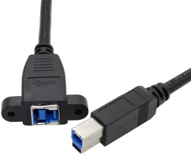 Alt view image 6 of 7 - Aomoproing Super Speed USB 3.0 Back Panel Mount B Female To Male B Type Extension Cable 0.5m