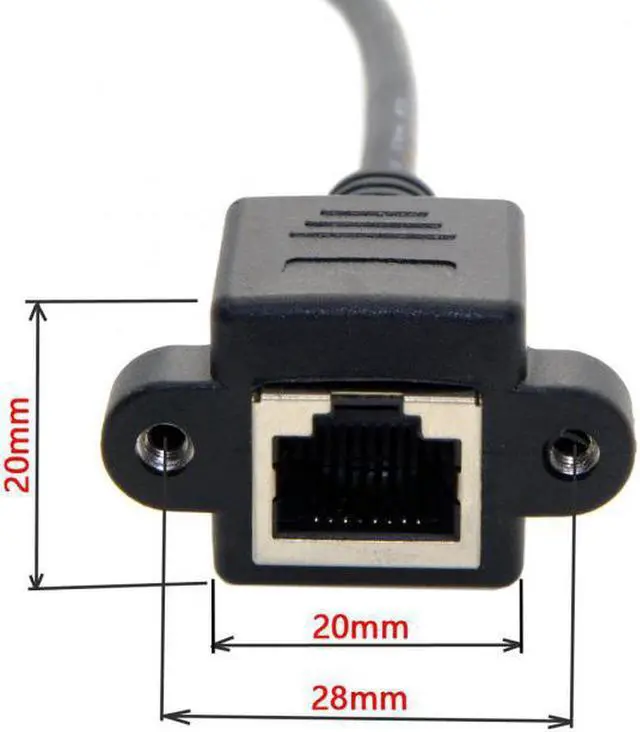 Alt view image 6 of 7 - Aomoproing 30cm 8P8C FTP STP UTP Cat 5e Male to Female Lan Ethernet Network Extension Cable with Panel Mount Holes