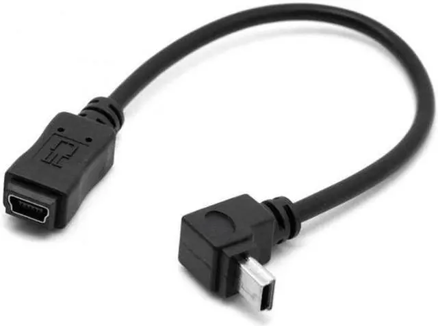 Alt view image 6 of 7 - Aomoproing GPS Mini USB 5P 90D Up Angled Male to Mini USB 5Pin Female Extension Cable
