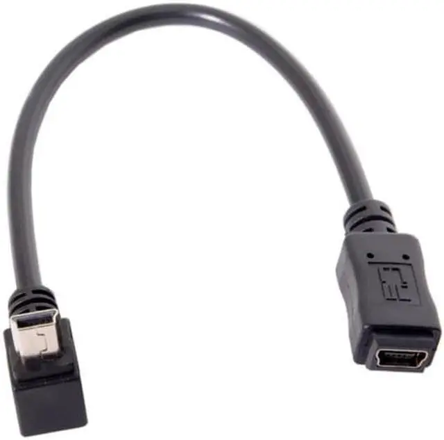 Alt view image 3 of 7 - Aomoproing GPS Mini USB 5P 90D Up Angled Male to Mini USB 5Pin Female Extension Cable