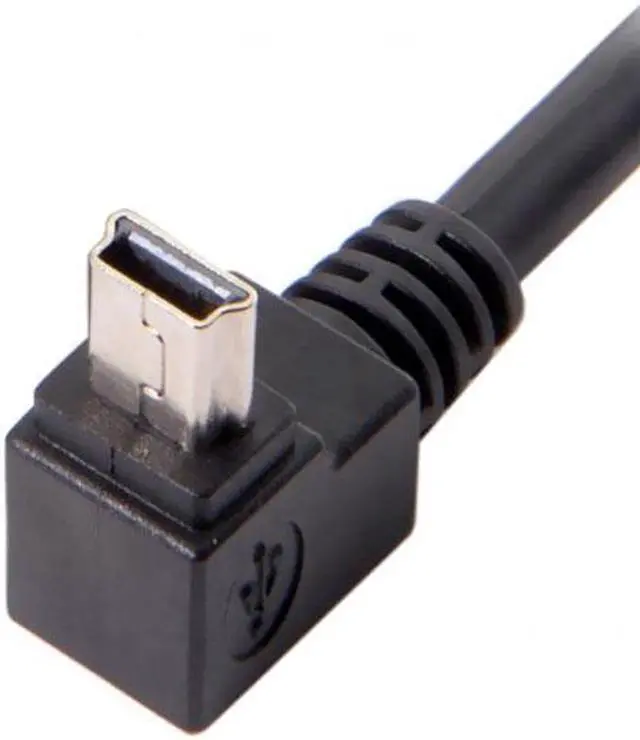 Alt view image 7 of 7 - Aomoproing GPS Mini USB 5P 90D Up Angled Male to Mini USB 5Pin Female Extension Cable