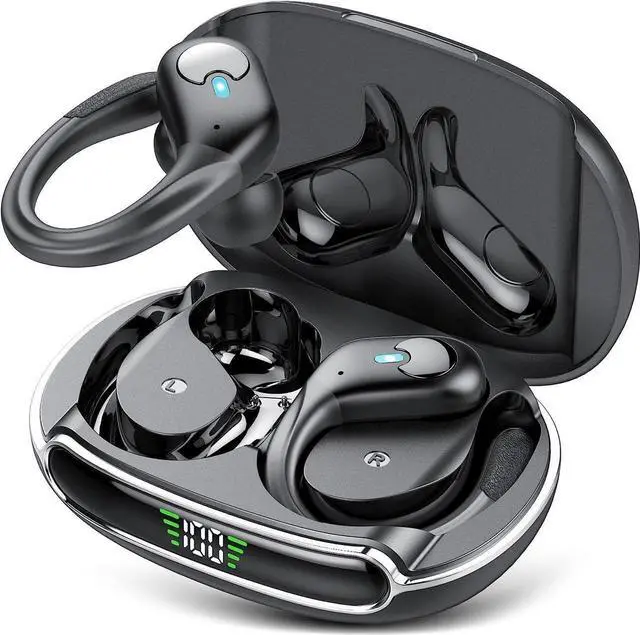Main image of Ture Wireless Earbuds, Bluetooth Headphones 5.3, 60Hrs Playtime USB-C Charging Case, LED Display, ENC Clear Talk, Deep Bass, Comfortable Fit, Over-Ear IPX7 Waterproof Headset with Earhooks