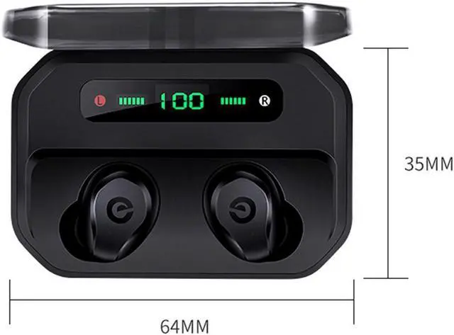 Alt view image 5 of 7 - Ture Wireless Earbuds, Bluetooth 5.0 Headphones, TWS Earphones, Wireless in-Ear Earbuds IPX7 Waterproof Wireless Eardphones with Charging Case,Led Digital Display (Built-in Mic, 3D Stereo)