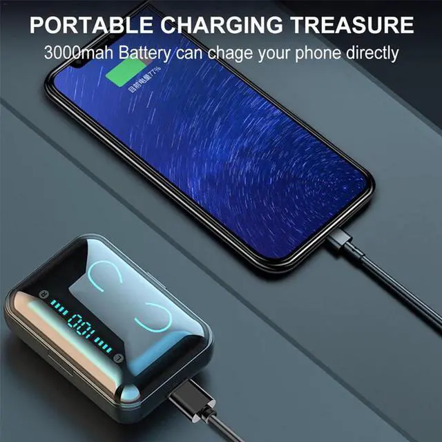 Alt view image 7 of 7 - Earphones Bluetooth Wireless Headphones Sport In Ear TWS Gaming Headset Noise Cancel True Wireless Earbuds with Mic for Iphone