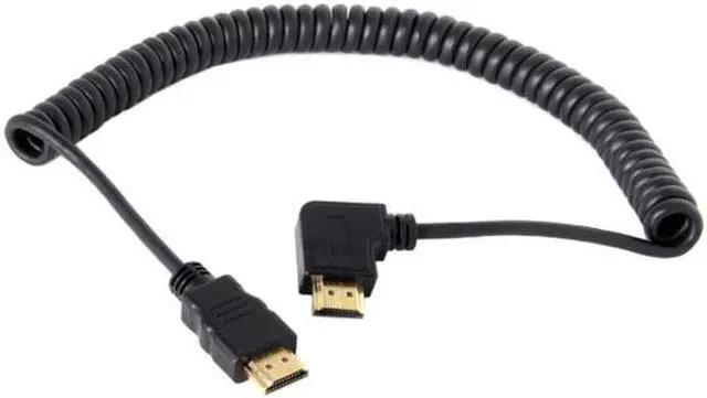 Alt view image 6 of 7 - Aomoproing 90 Degree Right Angled HDMI to HDMI Stretch Extension 4K@60hz Cable for HDTV DVB DVD PC 1.2m