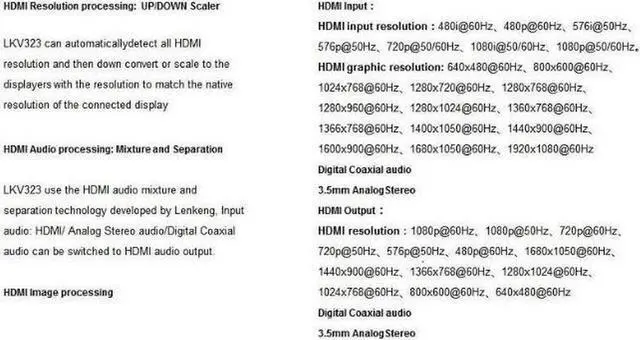Alt view image 4 of 7 - HDMI to HDMI Video Converter, Left-right Mirror TB Mirror Over Turn UP/Down Scaler (Mirror around,flip) Coaxial 3.5mm Audio Separation Mixture