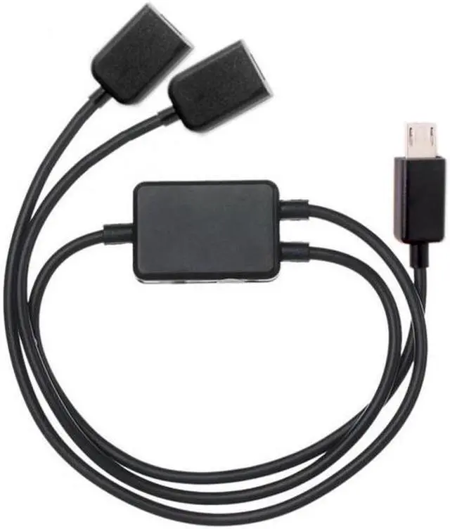 Alt view image 6 of 7 - Aomoproing Micro USB to Dual Ports Micro USB Female Hub Cable For Laptop PCMouseFlash Disk