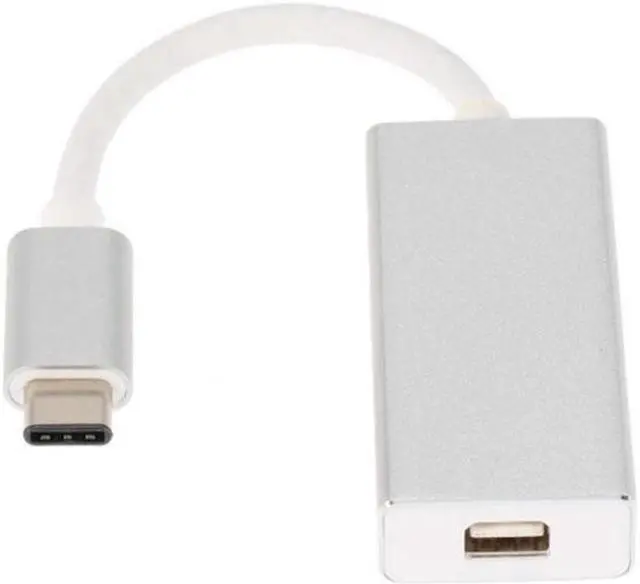 Alt view image 2 of 7 - Aomoproing USB 3.1 Type C to Mini DisplayPort DP 1080p HDTV Adapter Cable with Silver Case for Laptop Macbook