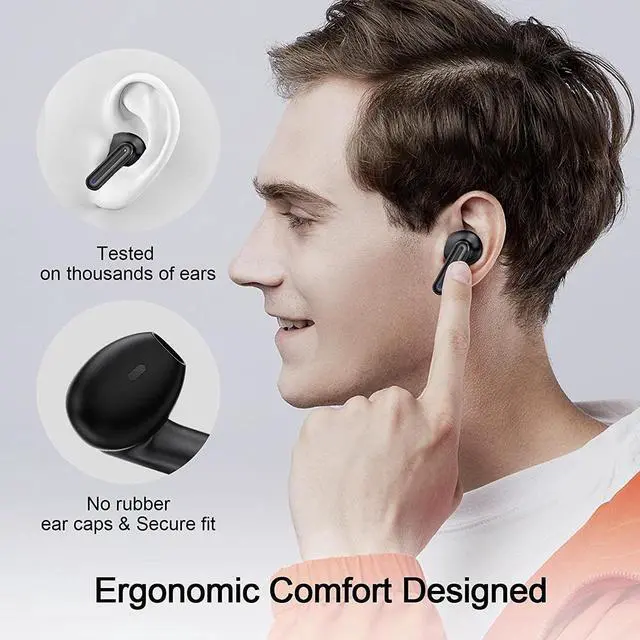 Alt view image 4 of 7 - Ture Wireless Earbuds, Bluetooth 5.1 Earbuds in-Ear Stereo Mini Earphone, Bluetooth Headphones with Mic for Clear Calls, 6H Single Play Time, IP7 Waterproof Wireless Earphones with USB-C Charging Case