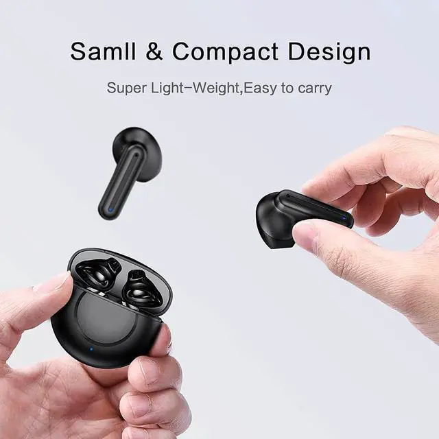 Alt view image 2 of 7 - Ture Wireless Earbuds, Bluetooth 5.1 Earbuds in-Ear Stereo Mini Earphone, Bluetooth Headphones with Mic for Clear Calls, 6H Single Play Time, IP7 Waterproof Wireless Earphones with USB-C Charging Case