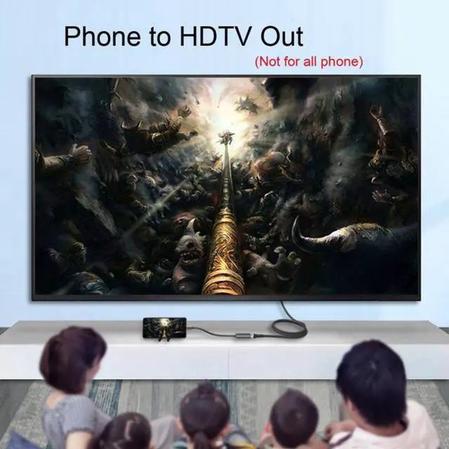 Alt view image 4 of 6 - Aomoproing  USB-C Type C to HDMI Cable HDTV Adapter 4K 60hz 1080p for TabletPhoneLaptop