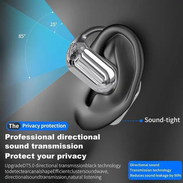 Alt view image 6 of 7 - True Wireless Earbuds for AI Translation Real Time, Bluetooth 5.4 Headphones 3-in-1 Translator Earbud with 144-Languages & Accents, HD Stereo Sound, in Ear Headphones for Travel Sport Workout