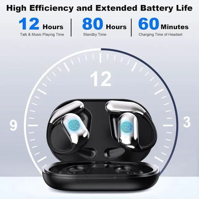 Alt view image 5 of 7 - True Wireless Earbuds for AI Translation Real Time, Bluetooth 5.4 Headphones 3-in-1 Translator Earbud with 144-Languages & Accents, HD Stereo Sound, in Ear Headphones for Travel Sport Workout
