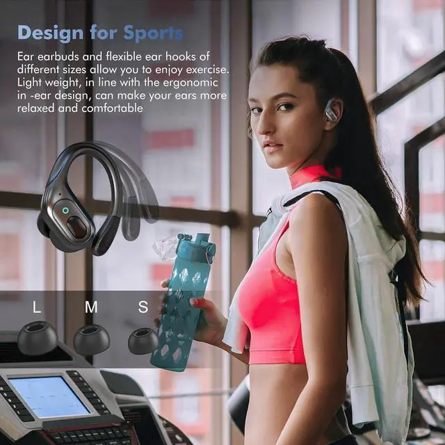 Alt view image 5 of 7 - True Wireless Earbuds, 75H Playtime Bluetooth 5.3 Headphones, IP7 Waterproof Bluetooth Headset for Sports, Running, Bluetooth Wireless in Ear Earphones for iOS/Android Cellphones