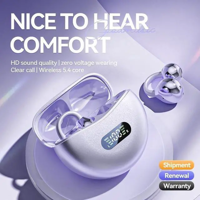 Alt view image 4 of 7 - Wireless Earbuds with Bluetooth 5.4 Low Latency, HD Sound,60H Playback LED Power Display Earphones Comfortable Fit Waterproof in-Ear Headphones with Mic for Multi-Scenario Suitable for All Ages