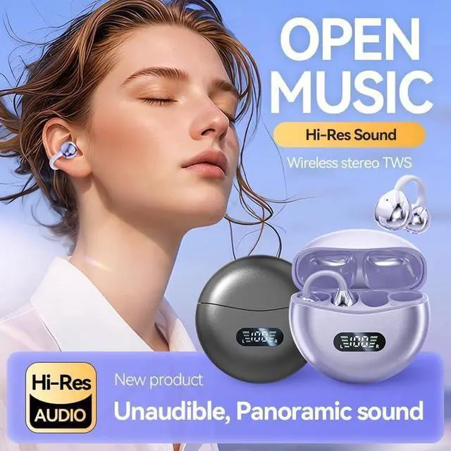 Alt view image 2 of 7 - Wireless Earbuds with Bluetooth 5.4 Low Latency, HD Sound,60H Playback LED Power Display Earphones Comfortable Fit Waterproof in-Ear Headphones with Mic for Multi-Scenario Suitable for All Ages