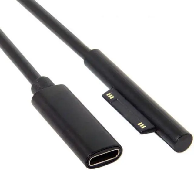 Alt view image 6 of 7 - Aomoproing 15V Type-C USB-C Female to Surface Pro3 Pro4 Pro5 Pro6 Book Pro Charge Cable