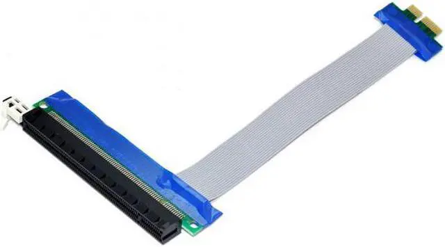 Alt view image 4 of 7 - Aomoproing  PCI-E Express 1x to 16x Extension Flex Cable Extender Converter Riser Card Adapter 20cm