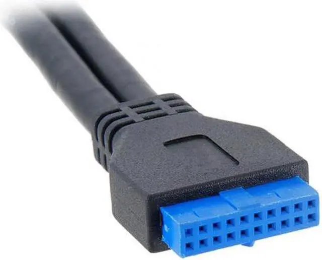 Alt view image 5 of 6 - Aomoproing Dual Port USB 3.0 Female Panel Type to Motherboard 20Pin Header cable 50cm