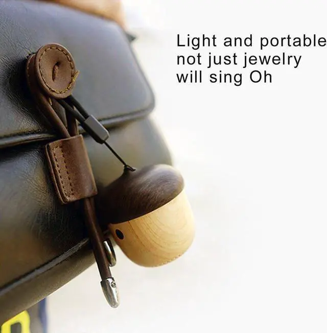 Alt view image 3 of 7 - Portable Mini Wireless Bluetooth Nut Speaker with Sling for iPhone iPad Android and More