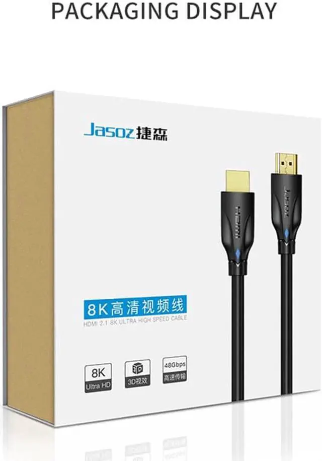 Alt view image 7 of 7 - 3FT/6FT/10FT/16FT/30FT4K120Hz HDMI2.1 Gaming Cable 48Gbps Ultra High Speed (8K@60Hz 7680x4320, 4K@120Hz) HDCP 2.2&2.3, eARC,HDR10, Dynamic HDR, Compatible with Roku TV/HDTV/PS5/Blu-ray - 3FT