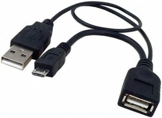 Alt view image 5 of 7 - Aomoproing Black Color Micro USB 2.0 OTG Host Flash Disk Cable with USB power for Galaxy S3 i9300 S4 i9500 Note2 Note3S5