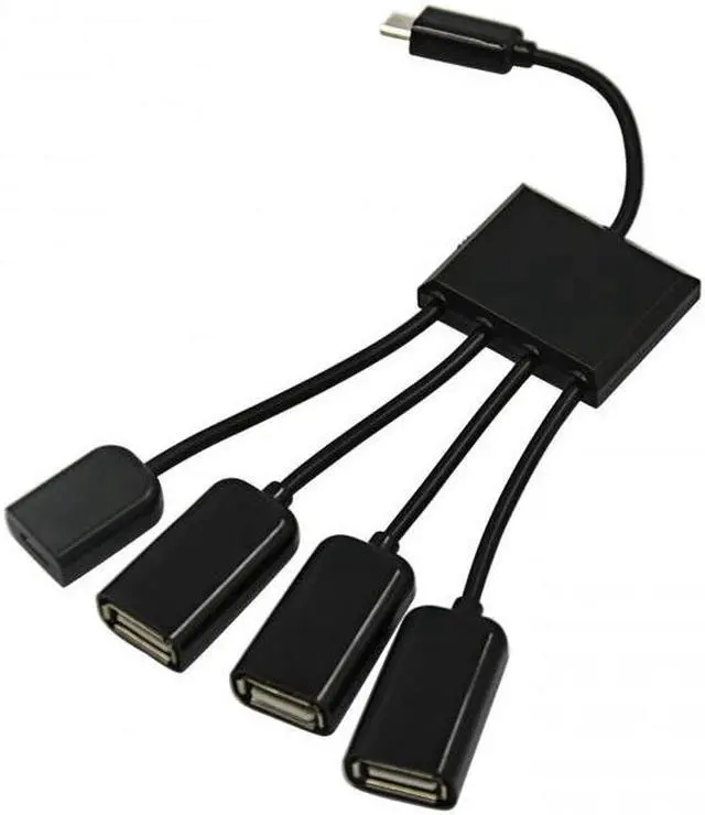 Main image of Aomoproing  Micro USB Host OTG 3 Port Hub Adapter Cable with Power for Galaxy S5 i9600 Note3 N9000 Cell PhoneTablet