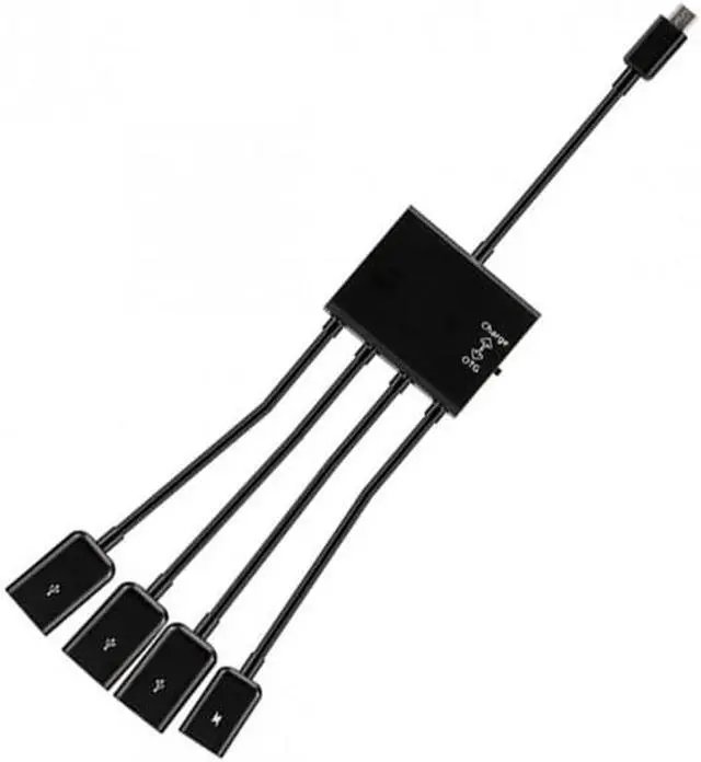 Alt view image 3 of 7 - Aomoproing  Micro USB Host OTG 3 Port Hub Adapter Cable with Power for Galaxy S5 i9600 Note3 N9000 Cell PhoneTablet