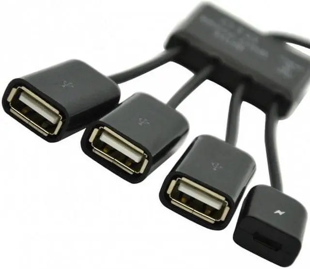 Alt view image 7 of 7 - Aomoproing  Micro USB Host OTG 3 Port Hub Adapter Cable with Power for Galaxy S5 i9600 Note3 N9000 Cell PhoneTablet