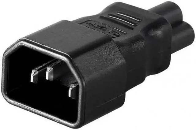 Alt view image 4 of 7 - Aomoproing  IEC 320 Adapter 3 Poles Socket C14 to Cloverleaf Plug Micky C5 Straight Extension Power Adapter