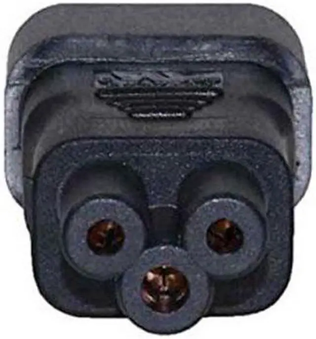 Alt view image 3 of 7 - Aomoproing  IEC 320 Adapter 3 Poles Socket C14 to Cloverleaf Plug Micky C5 Straight Extension Power Adapter